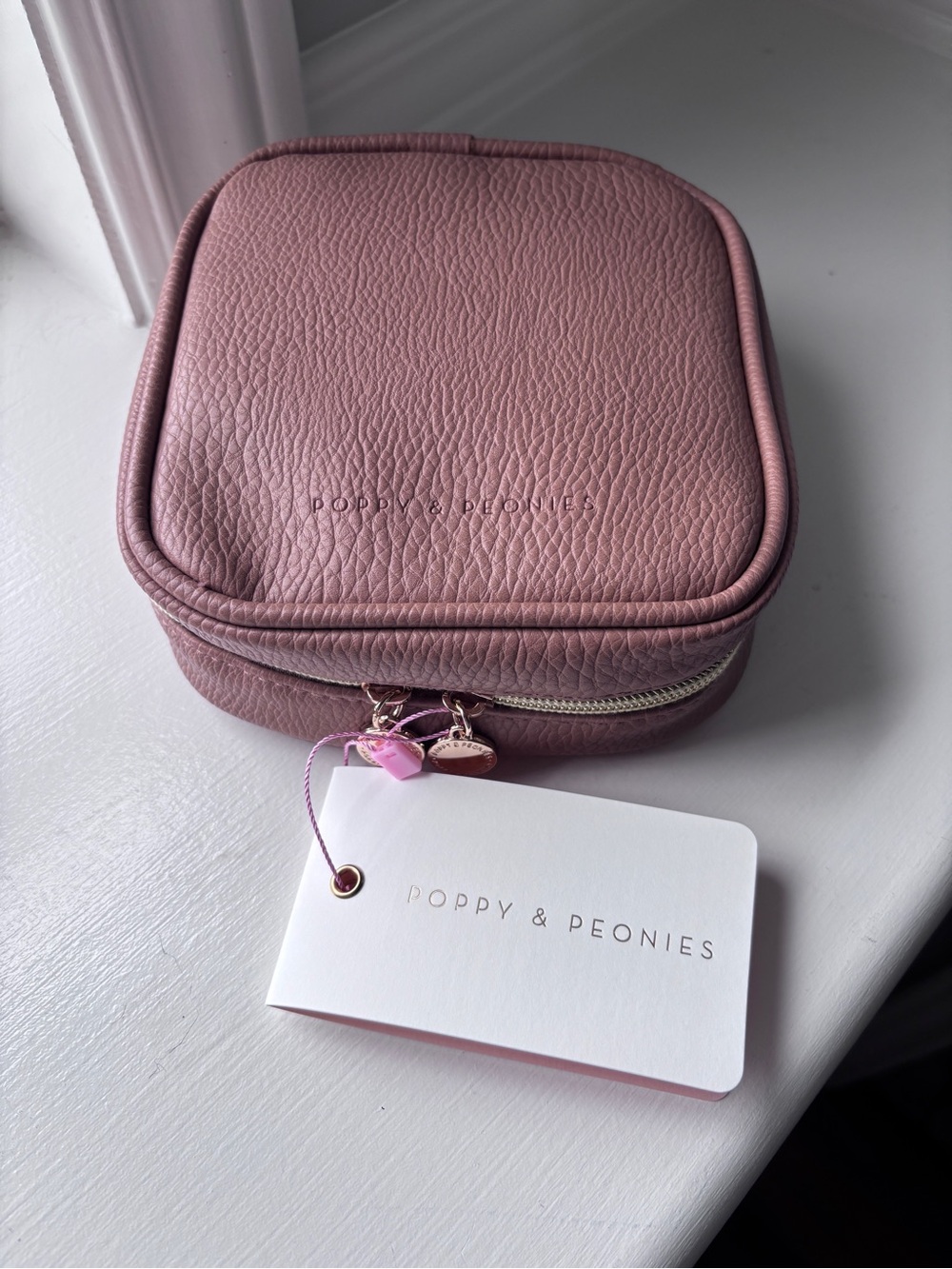Poppy & Peonies Mocha Tech Zip Case - Picture 1 of 5